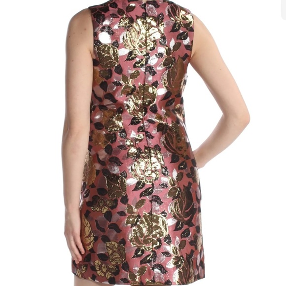Women’s Formal Dress Size 8 RACHEL ROY Womens Gold Floral Cocktail Sheath NEW - Picture 5 of 5